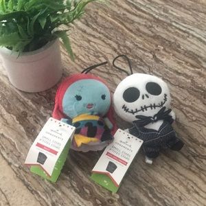 Hallmark Jack Skellington and Sally Plush Ornaments